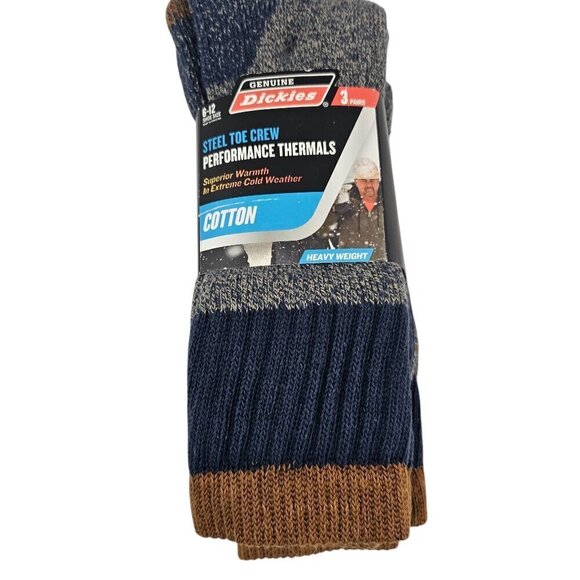 Dickies Steel Toe Performance Thermals Heavy Weight Crew Socks - 3 Pairs NWT - Picture 5 of 11